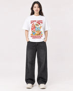 Mockup Boxy Heavyweight Tee White female full-body 03