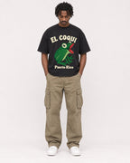 Mockup Boxy Heavyweight Tee Black male full-body 04