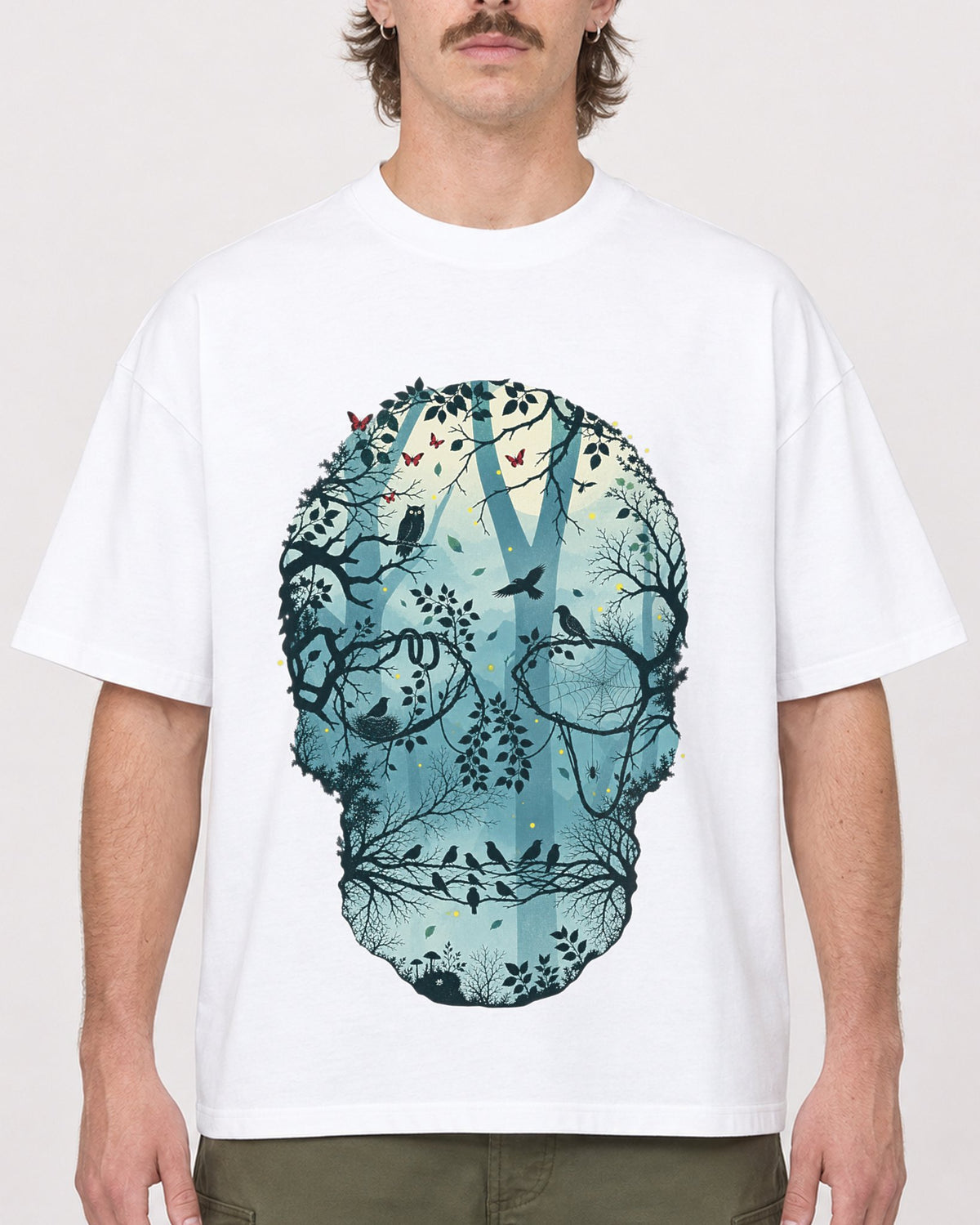 Mockup Boxy Heavyweight Tee White male close-up 29
