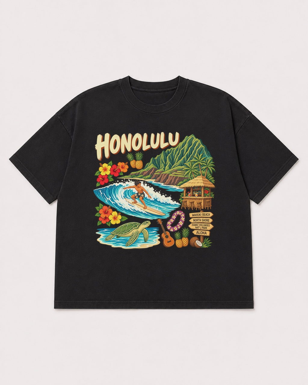 Mockup Boxy Heavyweight Tee Black product
