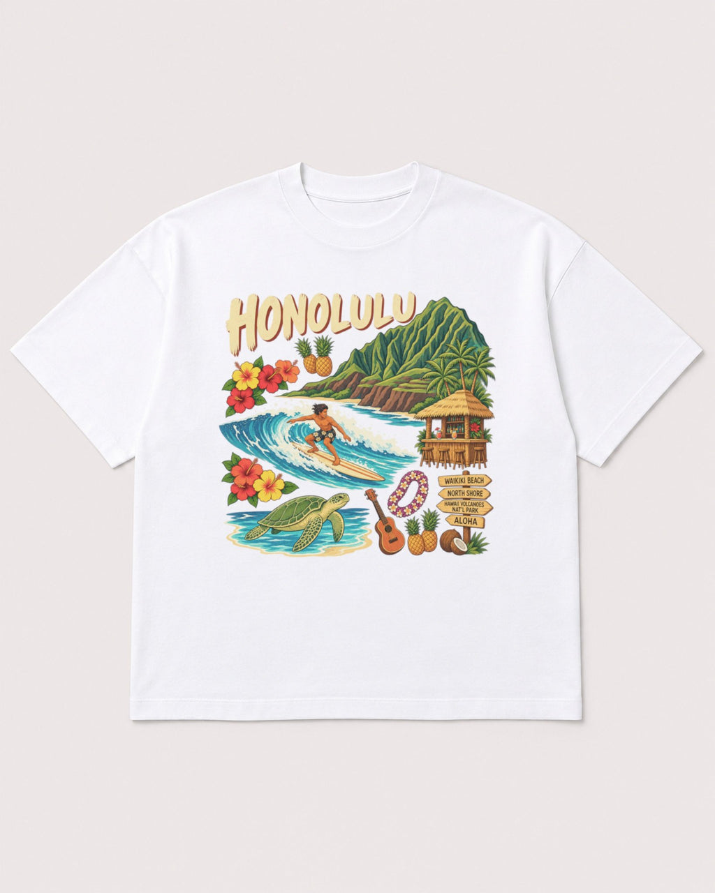 Mockup Boxy Heavyweight Tee White product
