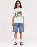Mockup Boxy Heavyweight Tee White female full-body 06