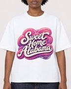 Mockup Boxy Heavyweight Tee White female close-up 14