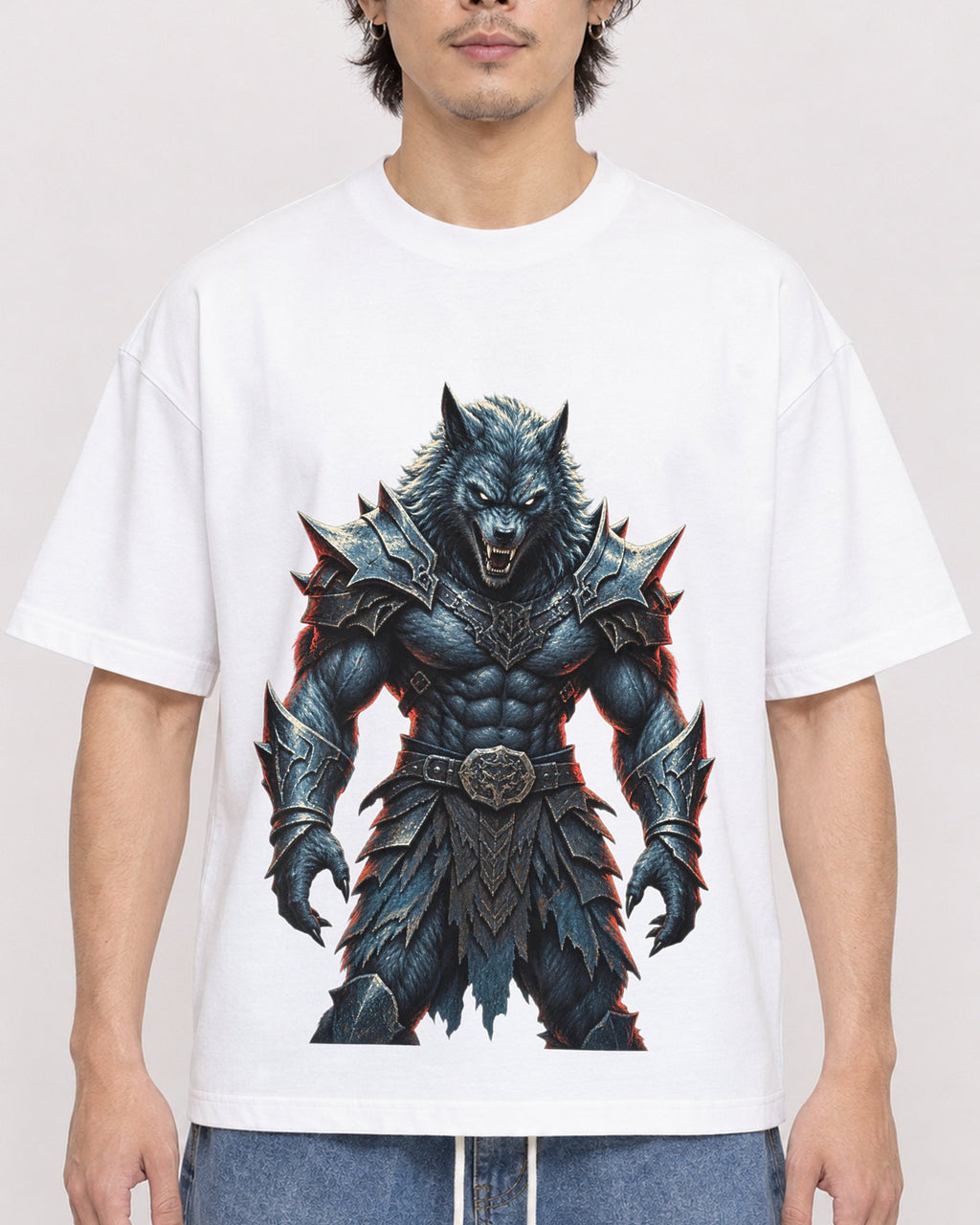 Mockup Boxy Heavyweight Tee White male close-up 03