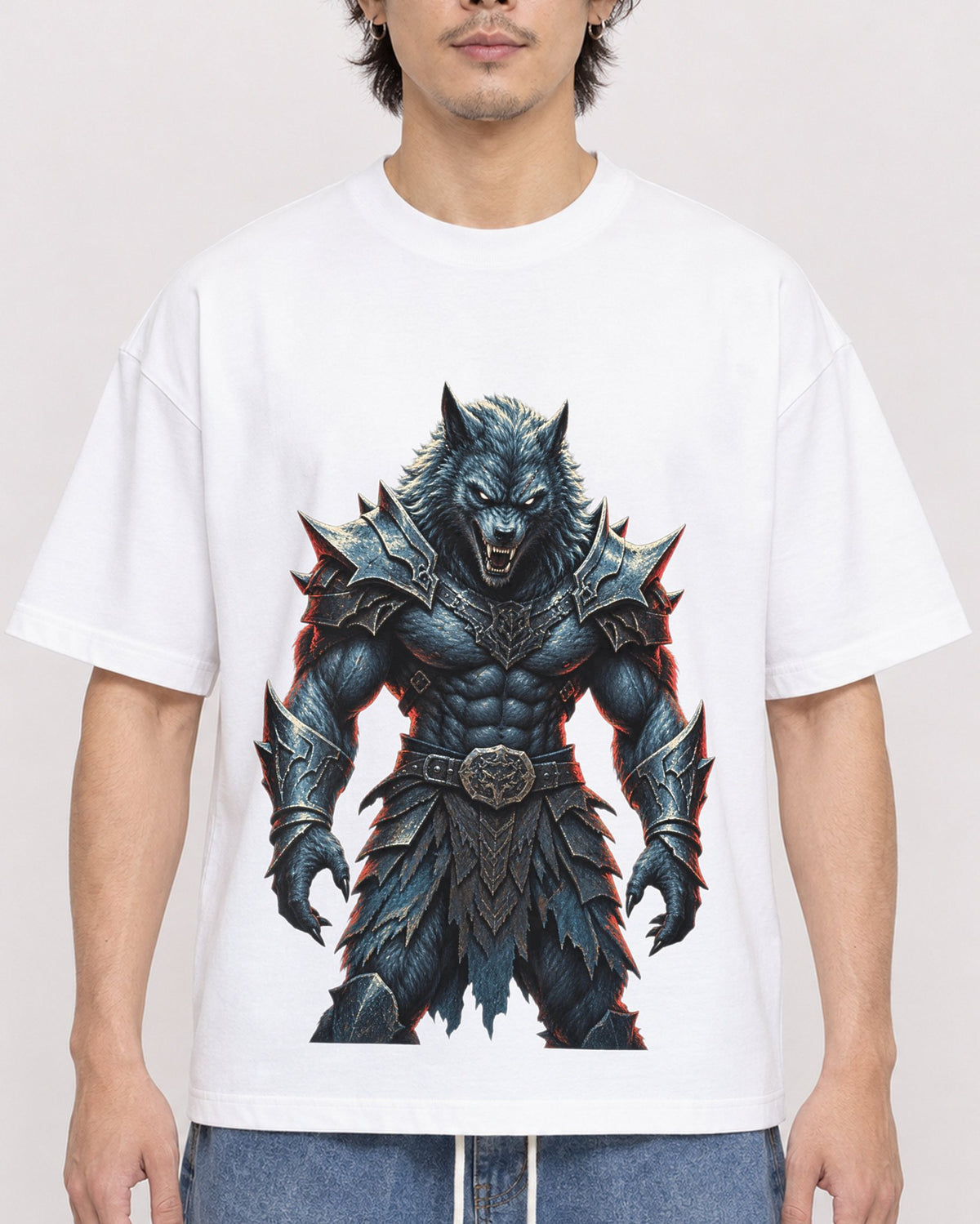 Mockup Boxy Heavyweight Tee White male close-up 03