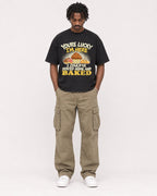 Mockup Boxy Heavyweight Tee Black male full-body 04