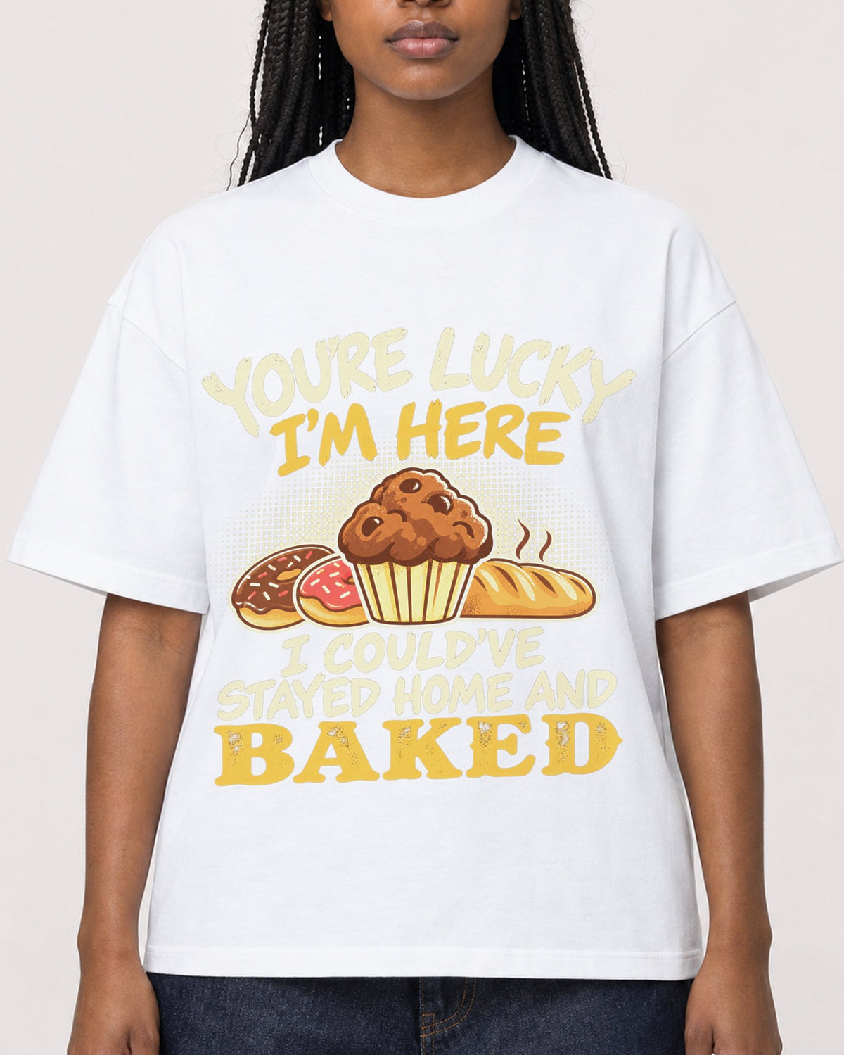 Mockup Boxy Heavyweight Tee White female close-up 04