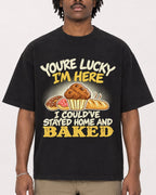 Mockup Boxy Heavyweight Tee Black male close-up 04