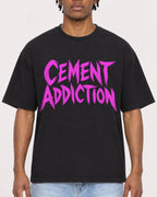 Mockup Boxy Heavyweight Tee Black male close-up 05