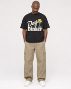 Mockup Boxy Heavyweight Tee Black male full-body 44
