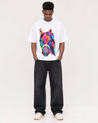 Mockup Boxy Heavyweight Tee White male full-body 15