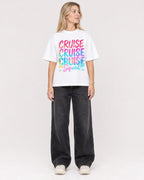 Mockup Boxy Heavyweight Tee White female full-body 08