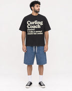 Mockup Boxy Heavyweight Tee Black male full-body 07