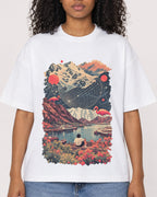 Mockup Boxy Heavyweight Tee White female close-up 05