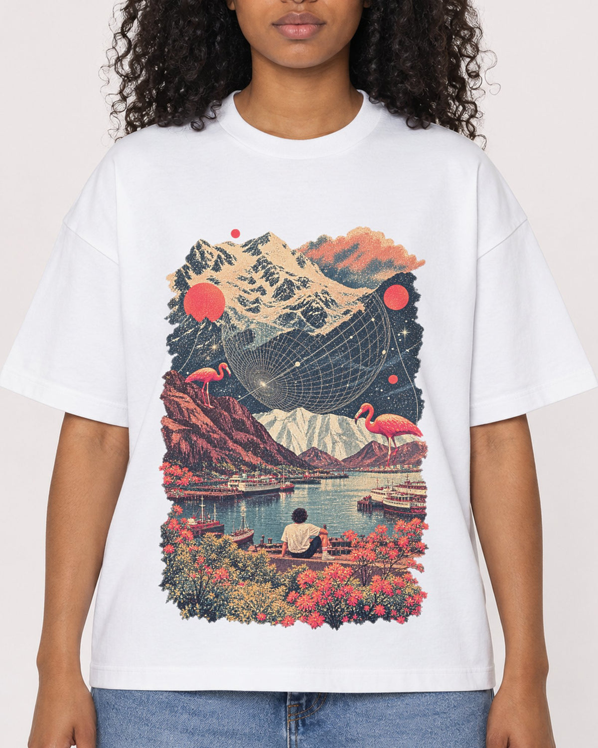 Mockup Boxy Heavyweight Tee White female close-up 05