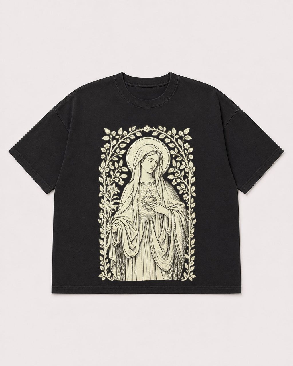 Mockup Boxy Heavyweight Tee Black product