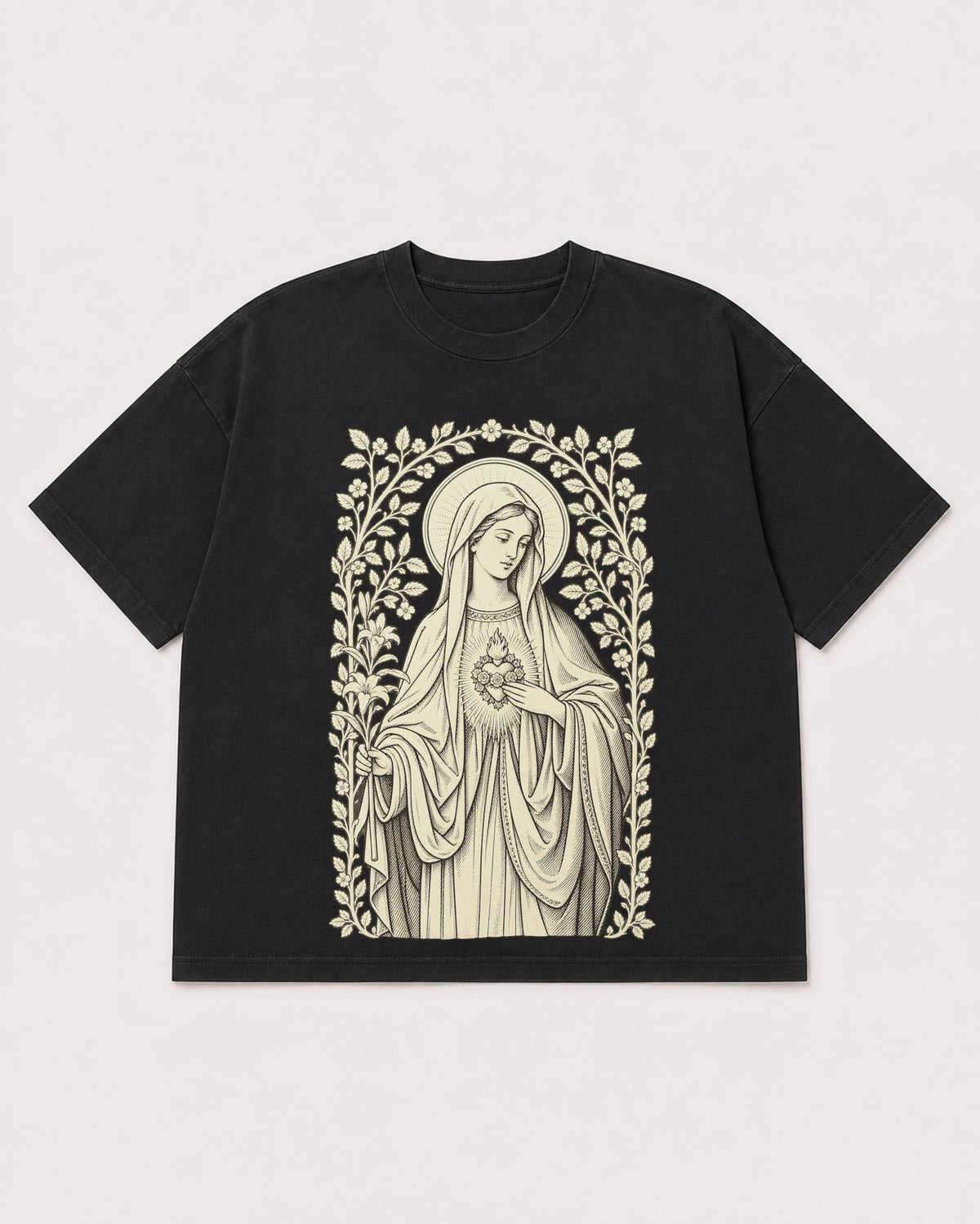 Mockup Boxy Heavyweight Tee Black product