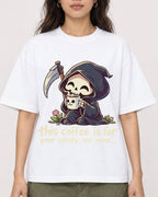 Mockup Boxy Heavyweight Tee White female close-up 02