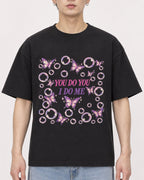 Mockup Boxy Heavyweight Tee Black male close-up 01