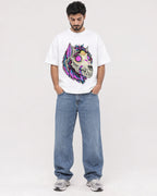 Mockup Boxy Heavyweight Tee White male full-body 07