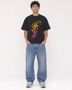 Mockup Boxy Heavyweight Tee Black male full-body 06