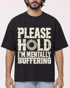Mockup Boxy Heavyweight Tee Black male close-up 17