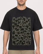 Mockup Boxy Heavyweight Tee Black male close-up 08