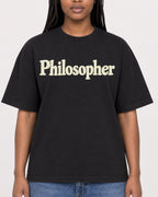 Mockup Boxy Heavyweight Tee Black female close-up 04