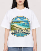 Mockup Boxy Heavyweight Tee White female close-up 01