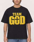 Mockup Boxy Heavyweight Tee Black male close-up 06