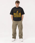 Mockup Boxy Heavyweight Tee Black male full-body 08