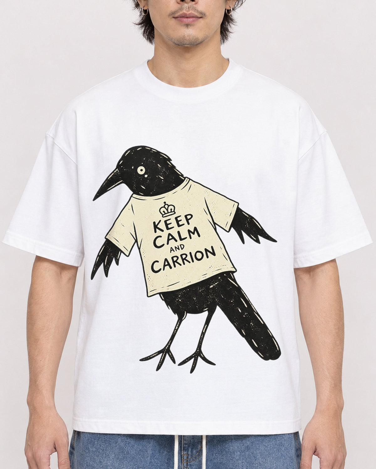 Mockup Boxy Heavyweight Tee White male close-up 03