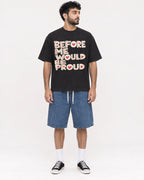Mockup Boxy Heavyweight Tee Black male full-body 07