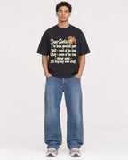 Mockup Boxy Heavyweight Tee Black male full-body 10