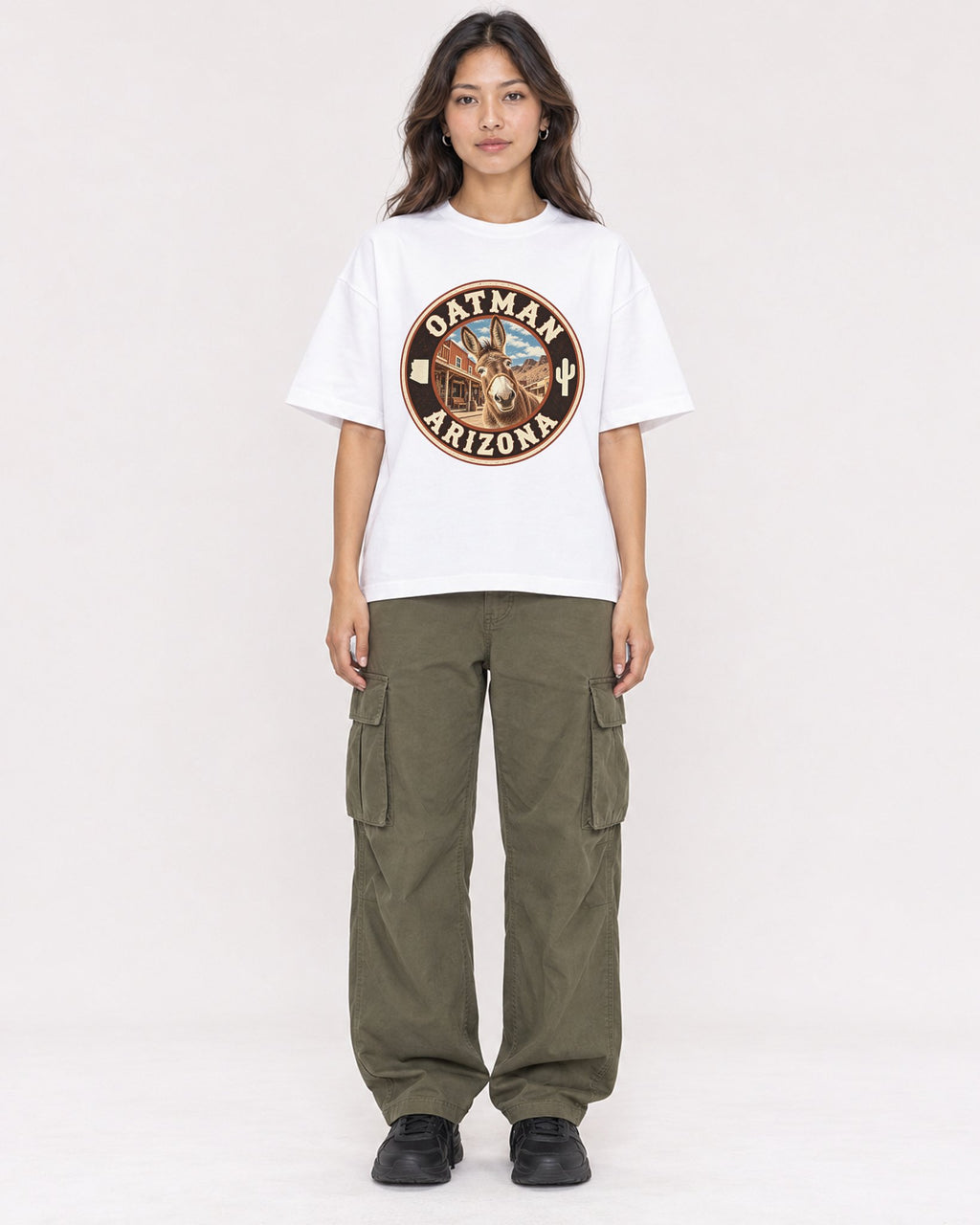 Mockup Boxy Heavyweight Tee White female full-body 02
