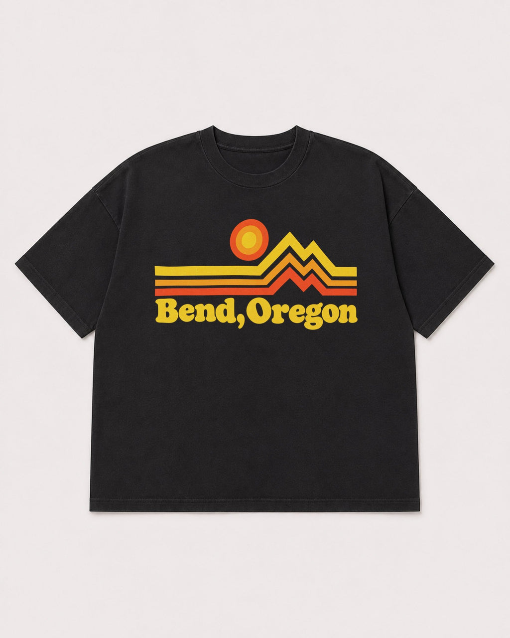 Mockup Boxy Heavyweight Tee Black product