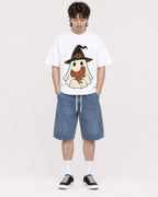 Mockup Boxy Heavyweight Tee White male full-body 23