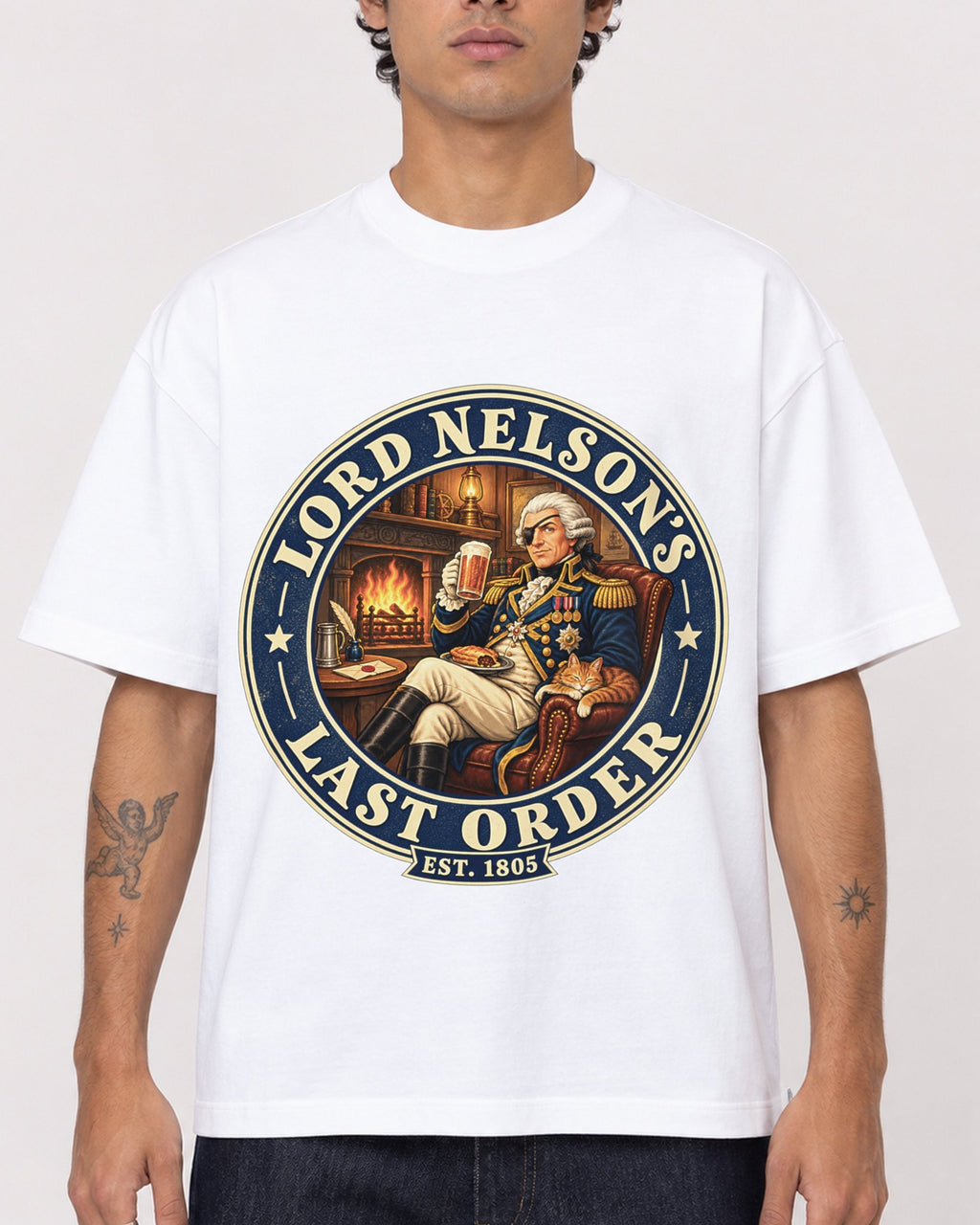 Mockup Boxy Heavyweight Tee White male close-up 06