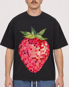 Mockup Boxy Heavyweight Tee Black male close-up 19