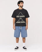 Mockup Boxy Heavyweight Tee Black male full-body 27