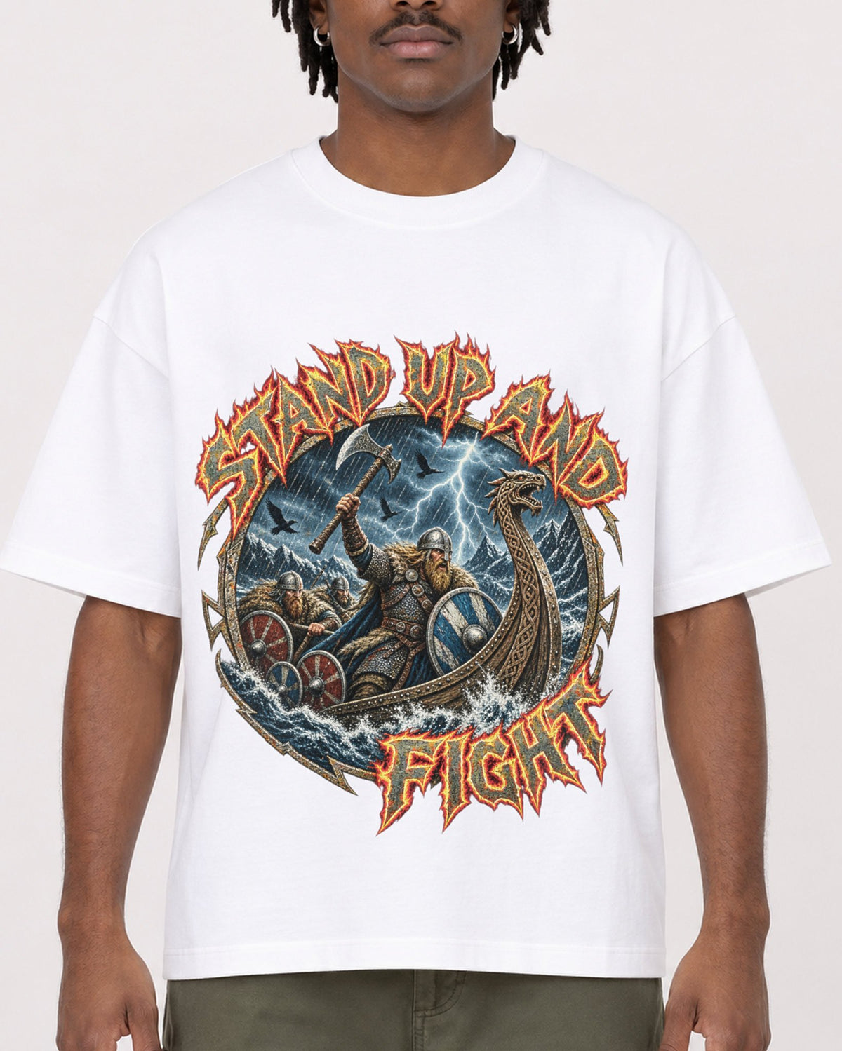 Mockup Boxy Heavyweight Tee White male close-up 04