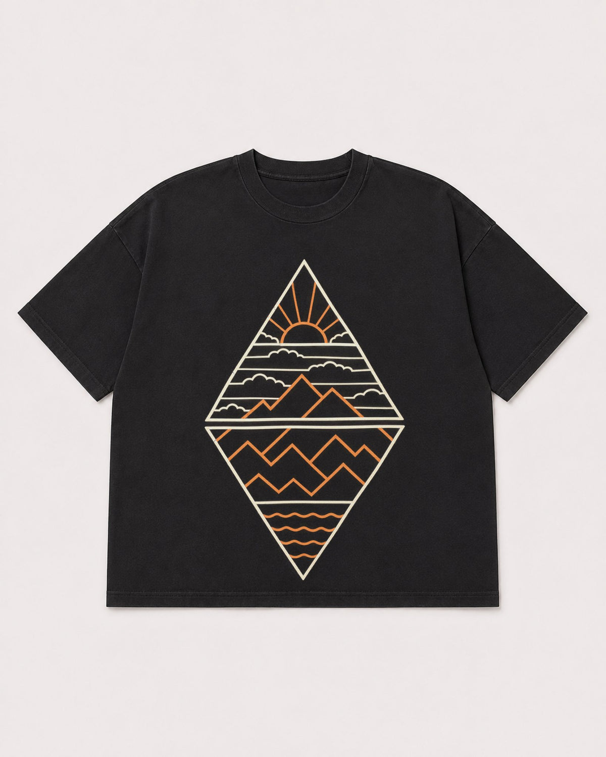 Mockup Boxy Heavyweight Tee Black product