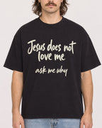 Mockup Boxy Heavyweight Tee Black male close-up 49