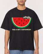 Mockup Boxy Heavyweight Tee Black male close-up 10