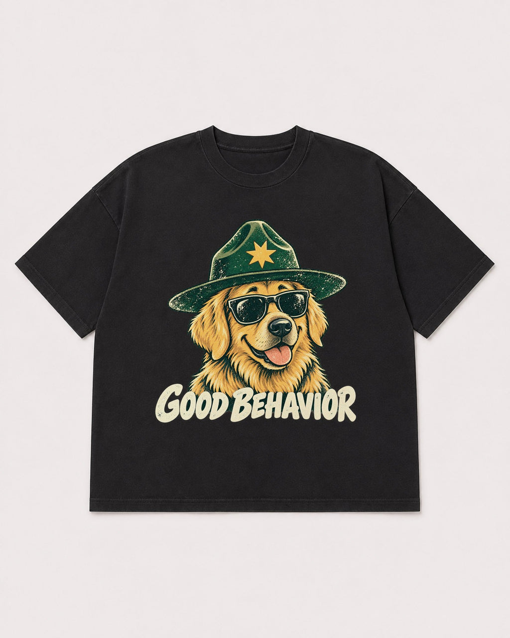 Mockup Boxy Heavyweight Tee Black product