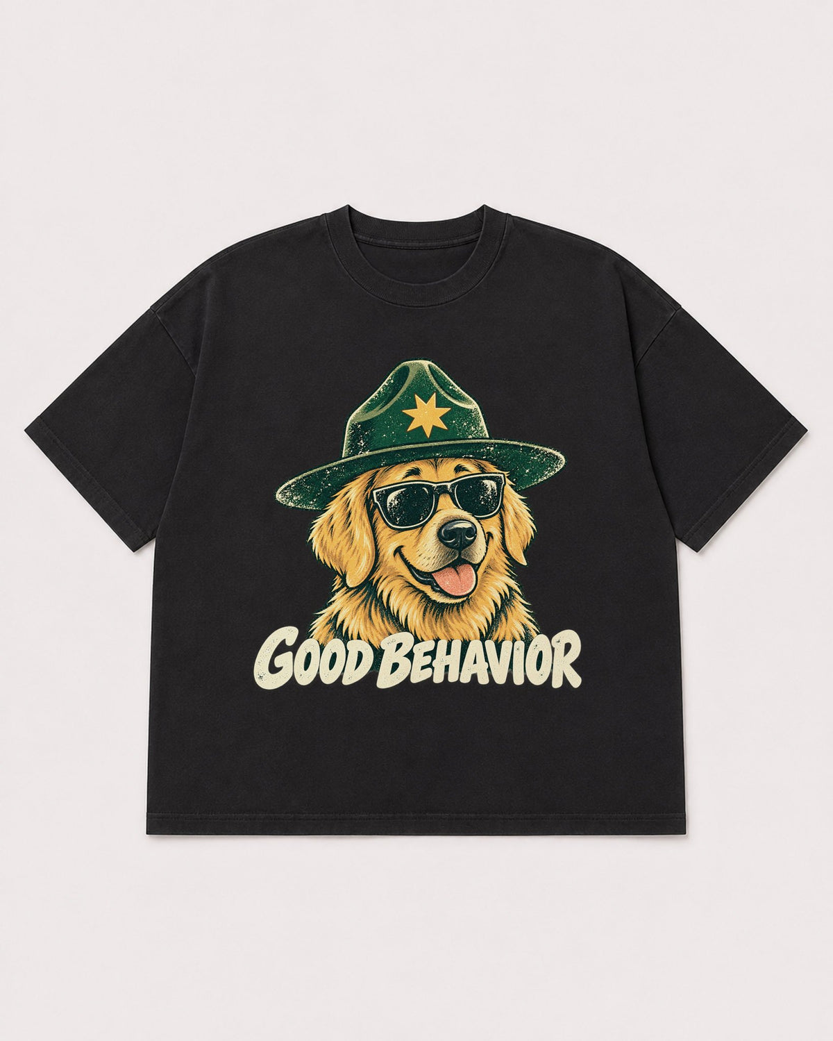 Mockup Boxy Heavyweight Tee Black product