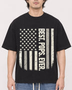 Mockup Boxy Heavyweight Tee Black male close-up 03