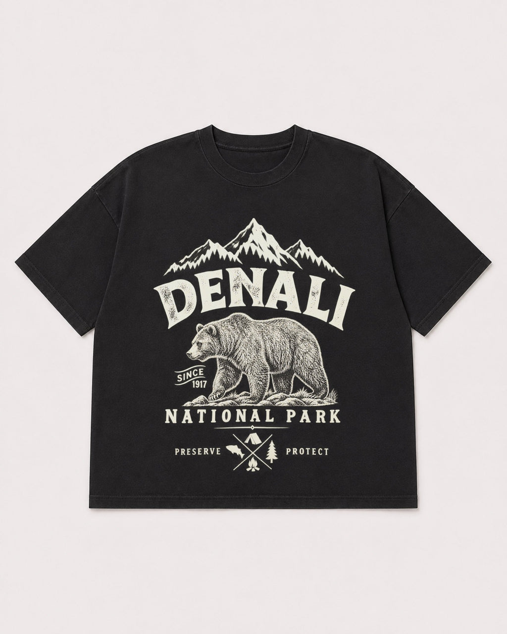 Mockup Boxy Heavyweight Tee Black product