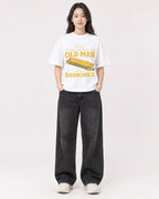 Mockup Boxy Heavyweight Tee White female full-body 03