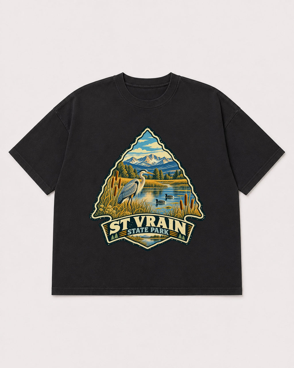 Mockup Boxy Heavyweight Tee Black product